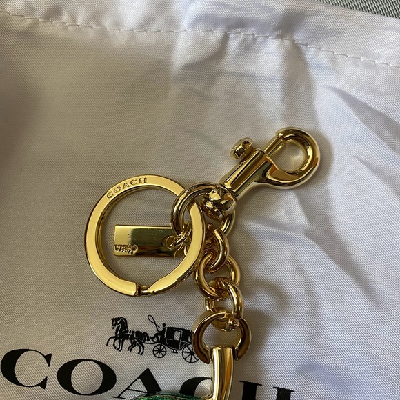 Coach Clear Crystal Cherry Keychain Pink Womens - Picture 2 of 6